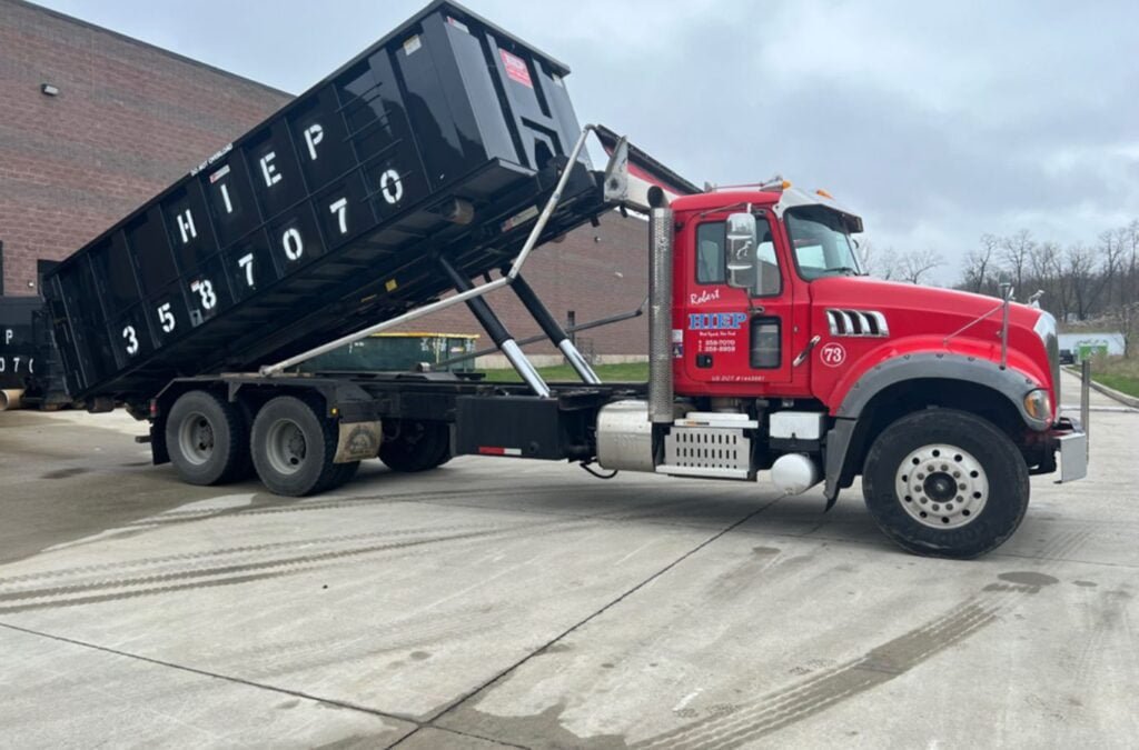A robust and reliable dumpster from Hiep Sanitation, enhancing Pearl River, NY with premier dumpster rental services.