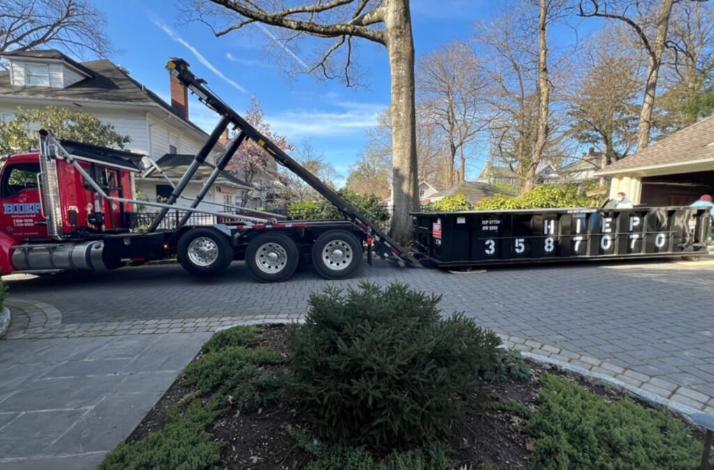 Hiep Sanitation team providing professional dumpster rental services in Hackensack, NJ, Dumpster Rentals Near Me