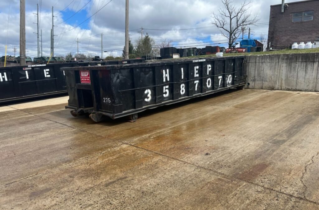 Hiep Sanitation expert delivering a residential dumpster rental in Paramus, NJ, emphasizing eco-friendly disposal and excellent service. Residential Dumpster Rental near me.